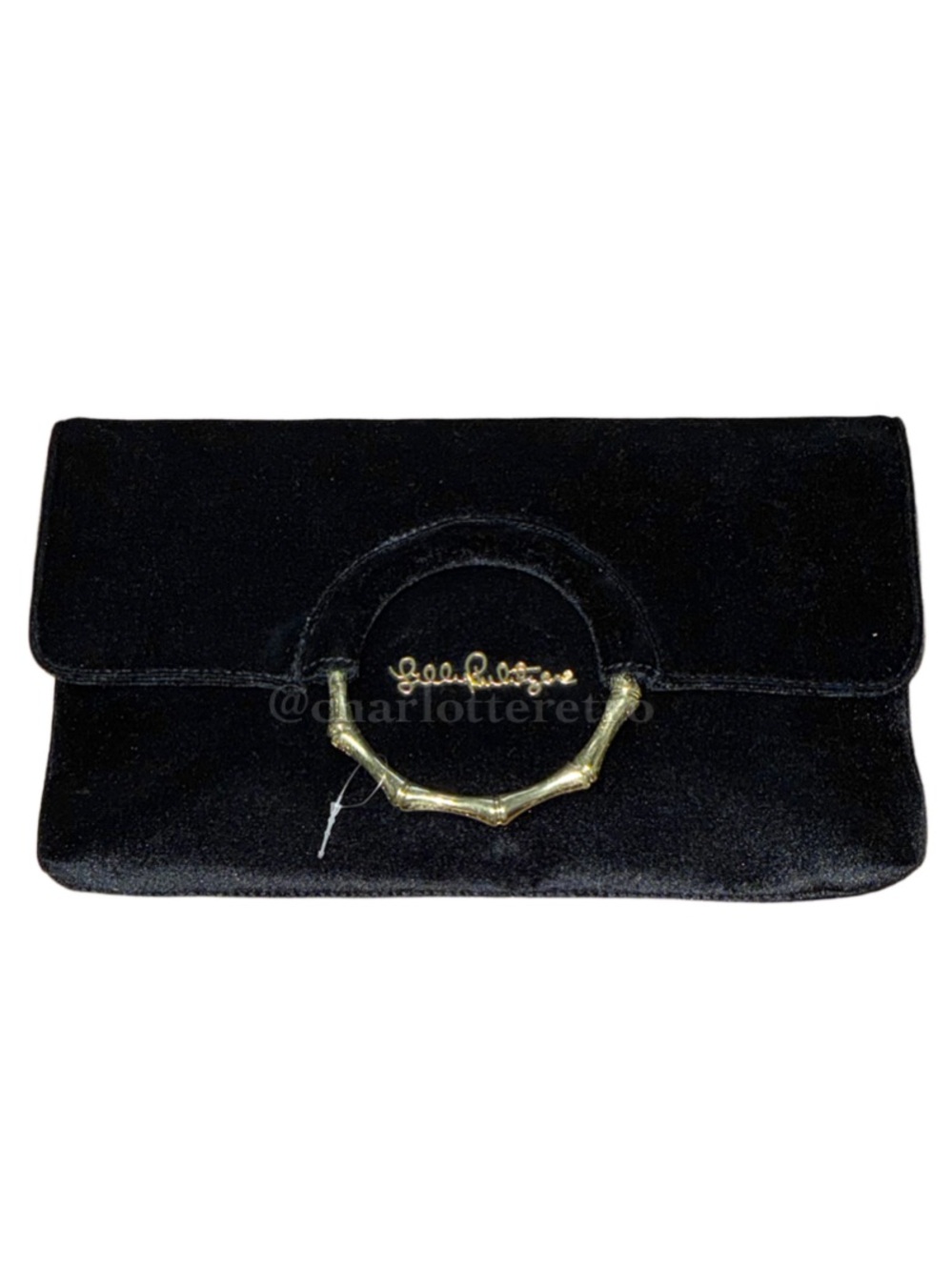Lilly Pulitzer • Black Velvet Clutch